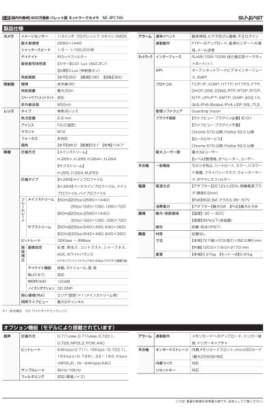 画像2: 超特価!4メガピクセル 単焦点バレット型ネットワーク カメラ SUNEAST/HIKVISION TF-IPC105 (2)