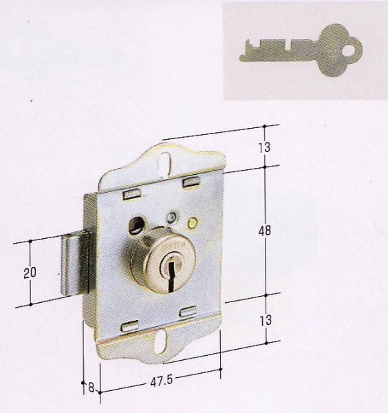 画像1: Ｒ－７　ロッカー錠（ＫＲ-３０）廃番につき在庫限り (1)