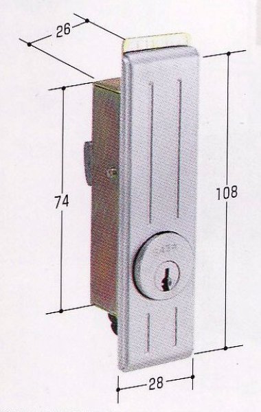 画像1: ＣＲ－６　表座もつきます　ロッカー錠（ＫＲ-５） (1)