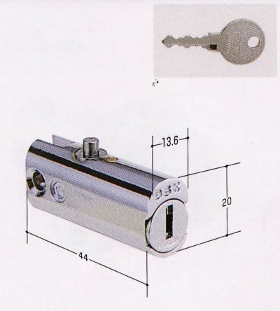 画像1: ＣＲ－７　ダイシンキャビネット錠（ＫＲ６２）
